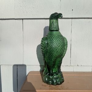 Green Glass Eagle Decanter